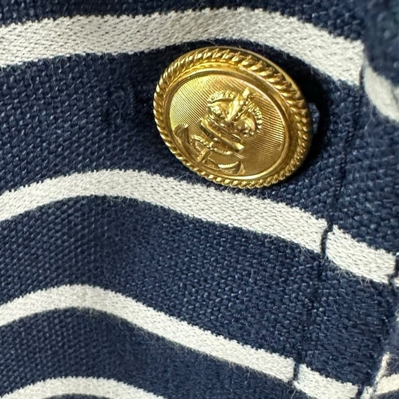 J.Crew Schoolboy Blazer in Navy Mixed Stripe Size 8 Preppy Classic Nautical - Picture 9 of 12